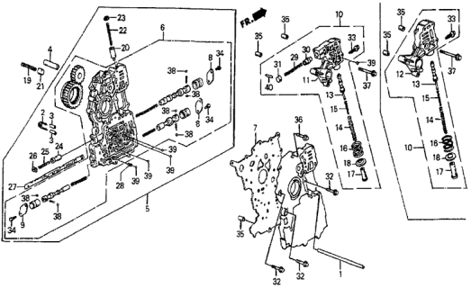 1984 Honda Prelude 2 Door DX KA 4AT AT Main Valve Body Diagram