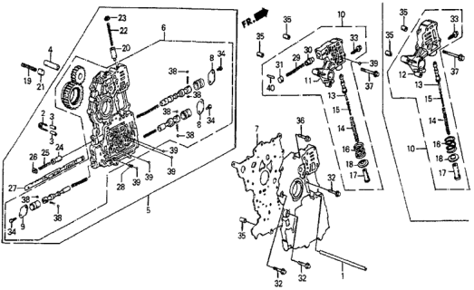 1985 Honda Prelude AT Main Valve Body Diagram