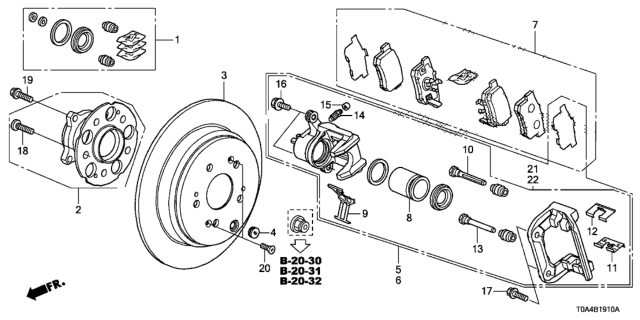 2012 Honda CR-V Rear Brake Diagram