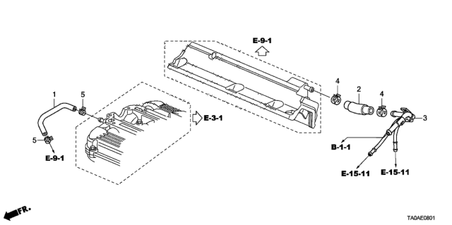 2012 Honda Accord Breather Tube (V6) Diagram