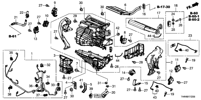 2018 Honda Odyssey Heater Unit Diagram