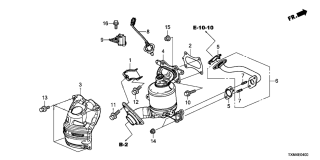 2020 Honda Insight Pipe Assy., EGR Diagram for 18717-5R0-010