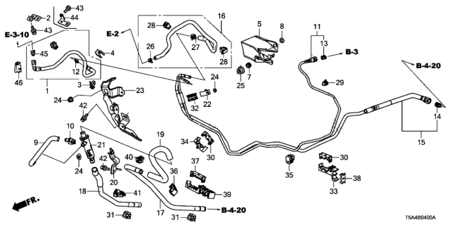 2015 Honda Fit Fuel Pipe Diagram