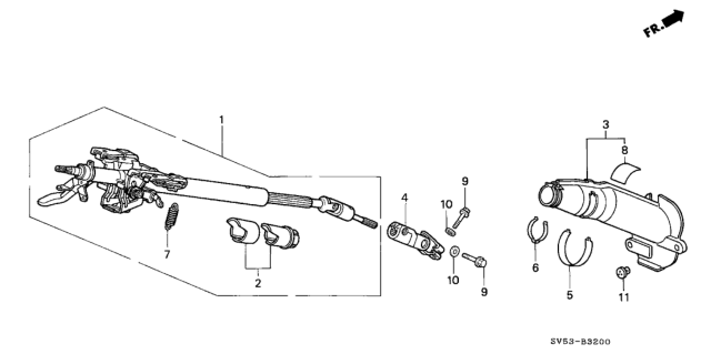 1994 Honda Accord Steering Column Diagram