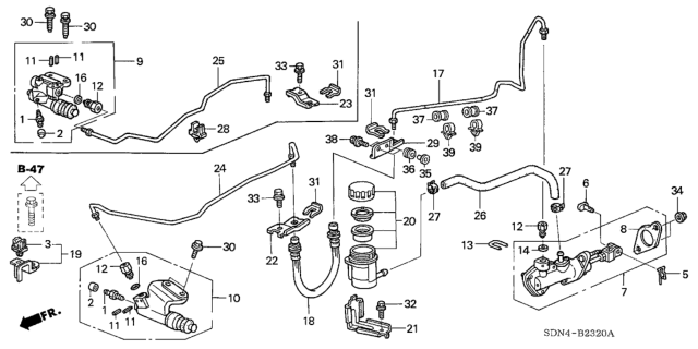 2006 Honda Accord Cap, Bleeder Diagram for 45353-S3Y-003