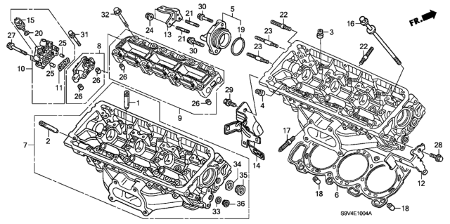 2006 Honda Pilot Gasket, Cylinder Head Diagram for 12251-PVJ-A01