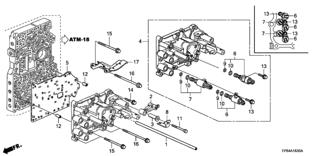 2012 Honda Crosstour AT Servo Body (L4) Diagram