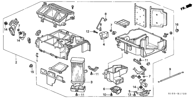 2000 Honda CR-V Cable, Water Valve Control Diagram for 79544-S10-A00