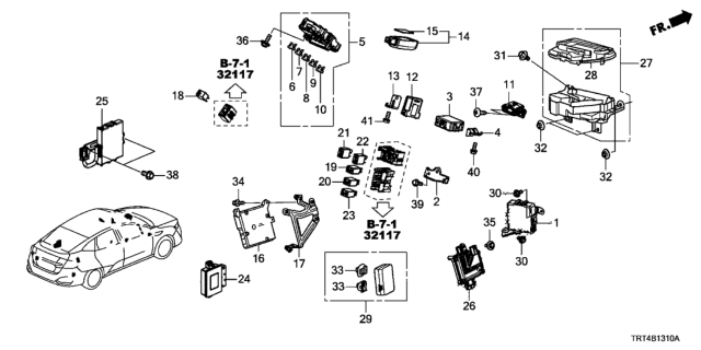 2020 Honda Clarity Fuel Cell Relay Assembly Diagram for 39794-T7A-901