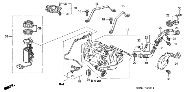 2005 Honda Accord Fuel Tank Diagram