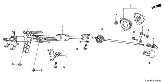 2003 Honda S2000 Steering Column Diagram