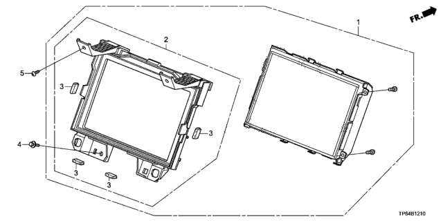 2013 Honda Crosstour 5 Door EXL (4 CYLINDER) KA 5AT Center Display Diagram