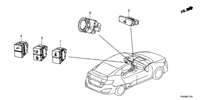 2019 Honda Clarity Electric Sw, Charge Lid & Lid Diagram for 35860-TRV-A11