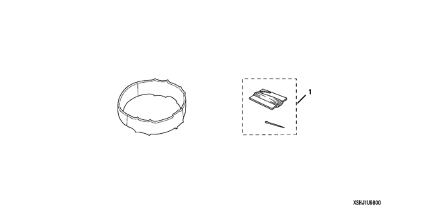 2005 Honda Odyssey 5 Door EXL-T KA 5AT Steering Wheel Cover (Leather) Diagram