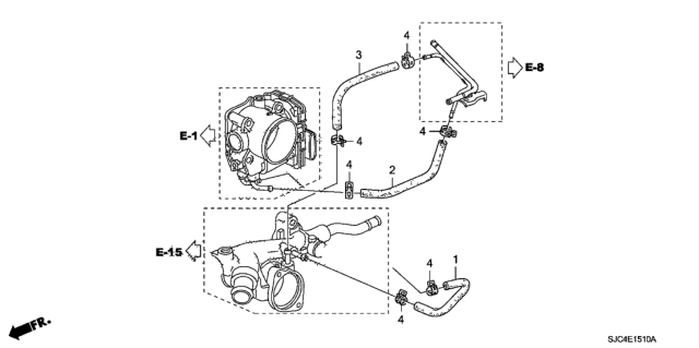 2006 Honda Ridgeline Water Hose Diagram