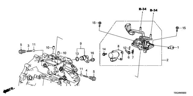 2018 Honda Civic MT Change Lever Diagram