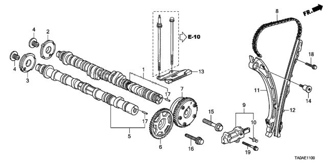 2012 Honda Accord Camshaft - Cam Chain (L4) Diagram