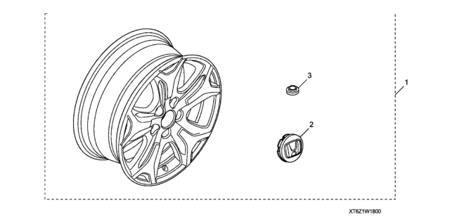 2019 Honda Pilot Alloy Wheel Diagram 3