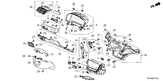 2020 Honda Accord Hybrid Panel Assy., Driver (Outer) *NH836L* (WISTERIA LIGHT GRAY) Diagram for 77265-TVA-A11ZC