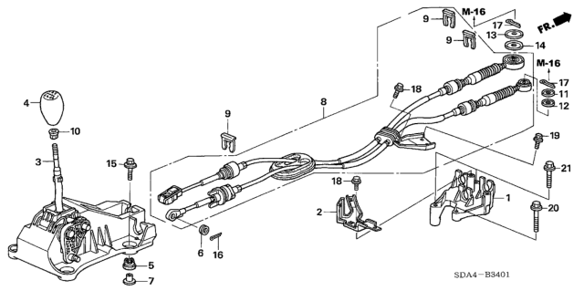 2006 Honda Accord Stay D, Engine Harness Diagram for 32744-RCA-A00