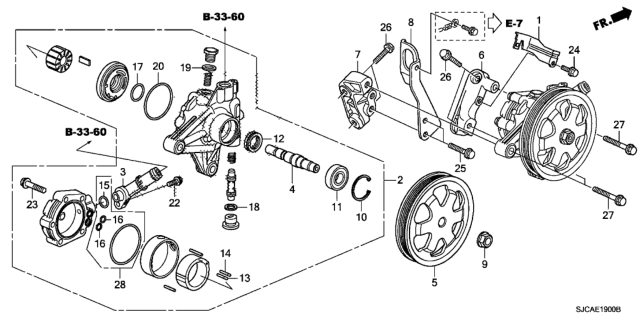 2014 Honda Ridgeline P.S. Pump - Bracket Diagram