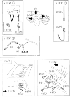 1994 Honda Passport Antenna - Rear Speakers Diagram