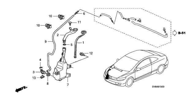 2011 Honda Civic Windshield Washer Diagram