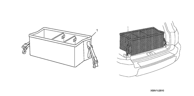 2011 Honda Pilot Soft Cargo Organizer Diagram