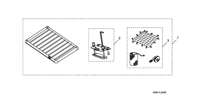 2010 Honda Crosstour 5 Door EXL (4WD) KA 5AT Luggage Basket Diagram