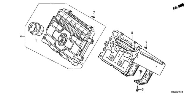 2014 Honda Civic Tuner Assy. (1 CD) Diagram for 39100-TR3-A31RM