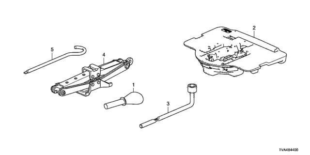 2018 Honda Accord Tools - Jack Diagram