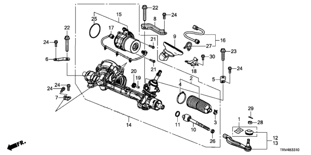 2019 Honda Clarity Electric P.S. Gear Box Diagram