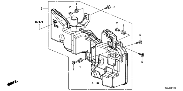 2026 Honda Civic Hybrid Resonator Chamber Diagram for 17230-5PH-A00