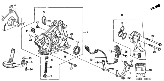 2006 Honda Accord Hybrid Oil Pump Diagram