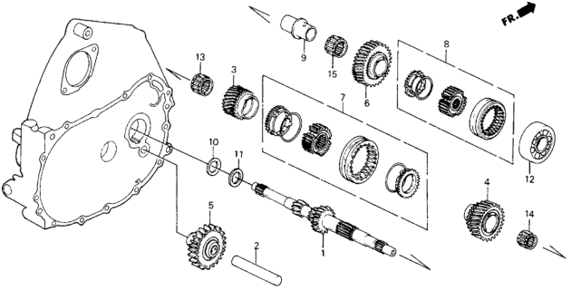 1988 Honda Civic Gear, Mainshaft Fifth Diagram for 23581-PL3-900