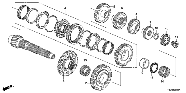 2016 Honda Accord MT Countershaft (L4) Diagram