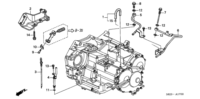 2000 Honda Accord Tube, Breather Diagram for 21322-P7Z-000