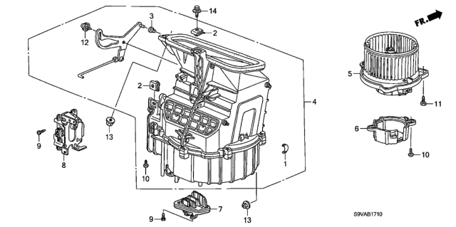 2008 Honda Pilot Heater Blower Diagram