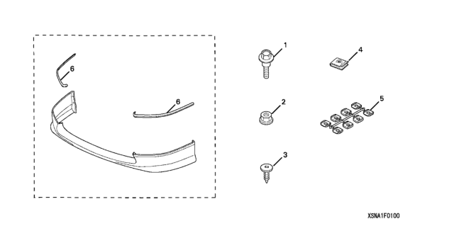 2006 Honda Civic Front Under Spoiler Diagram