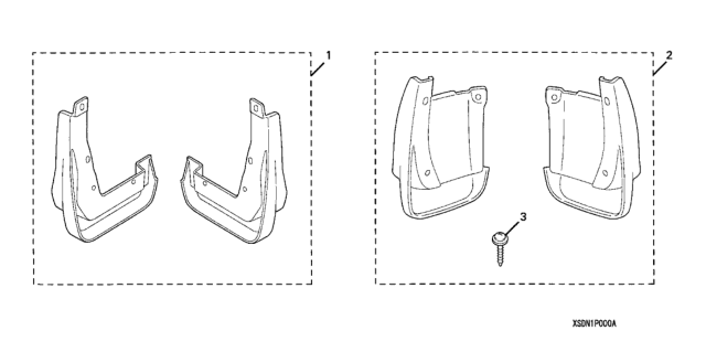 2007 Honda Accord Splash Guard Diagram