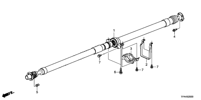 2020 Honda CR-V Hybrid Propeller Shaft Diagram