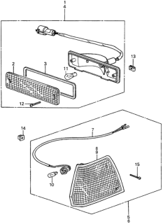 1985 Honda Accord Front Combination Light Diagram