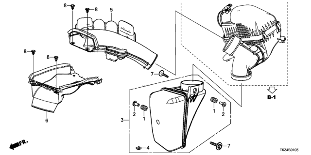 2017 Honda Ridgeline 4 Door RTL (2WD) KA 6AT Resonator Chamber Diagram