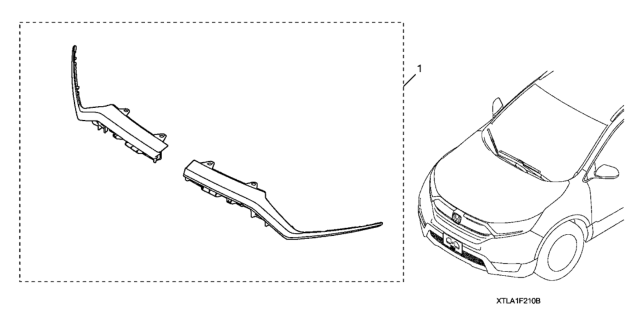2020 Honda CR-V Hybrid 5 Door LX (HYBRID) KA CVT Front Grille Diagram