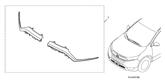 2021 Honda CR-V Hybrid Front Grille Diagram