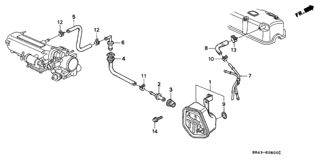 1994 Honda Civic Breather Chamber Diagram