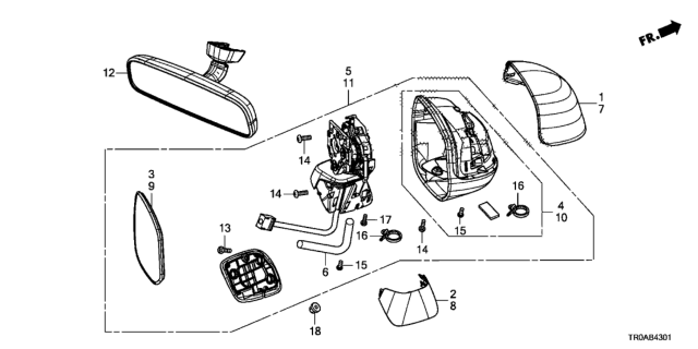 2013 Honda Civic Mirror Diagram