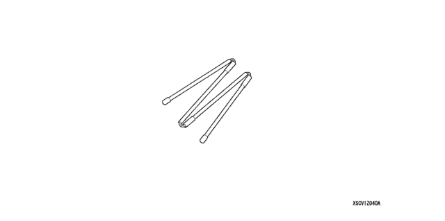 2004 Honda Element 5 Door DX (2WD) KA 5MT Cabana Tent Poles Diagram