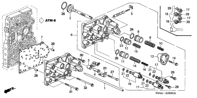 2004 Honda CR-V Plate, Servo Separating Diagram for 27412-PRH-000