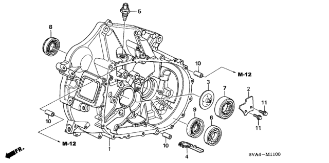 2009 Honda Civic Clutch Case (2.0L) Diagram